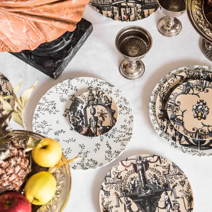 Pompei Set of 1 Porcelain Serving Plates